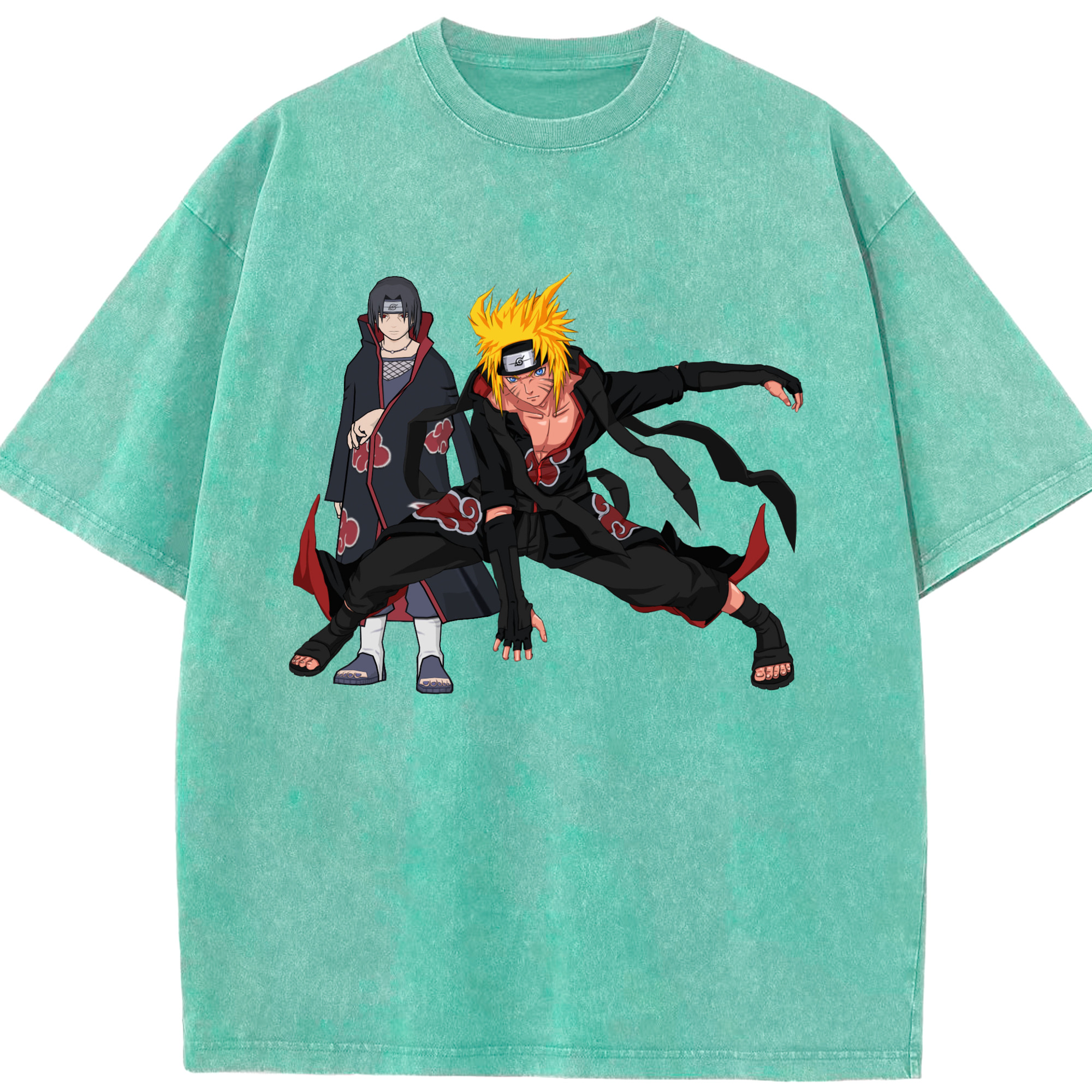 （画像用） NARUTO -ナルト- うずまき ナルト Uzumaki Naruto 綿100% ヴィンテージ風 半袖Tシャツ（フロントプリント）